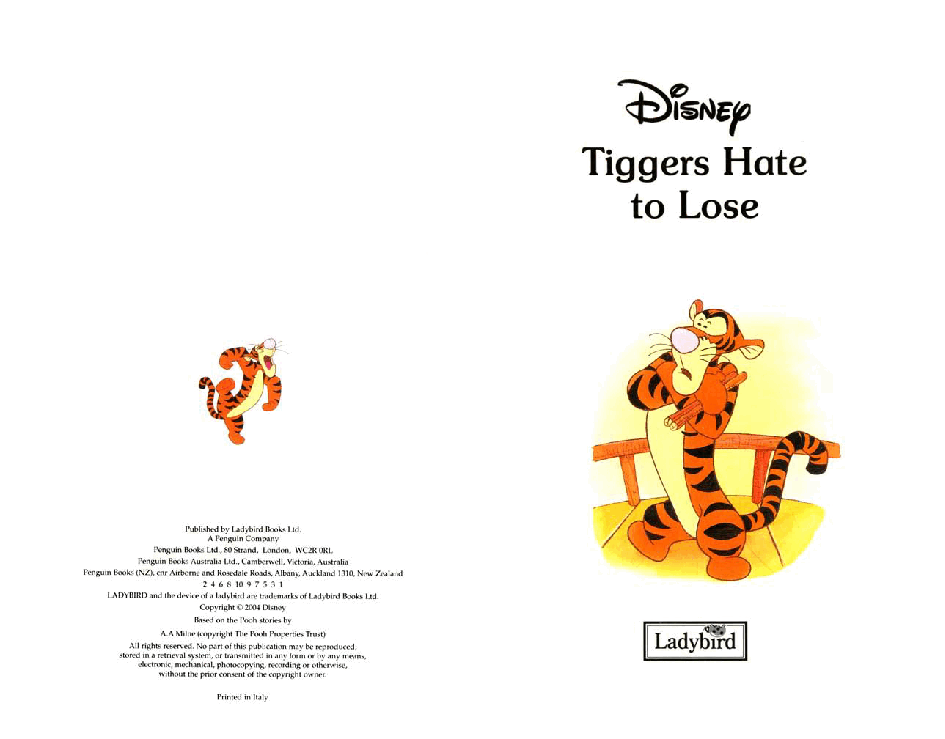 启蒙英语绘本Tiggers Hate To Lose.pdf,第3页预览
