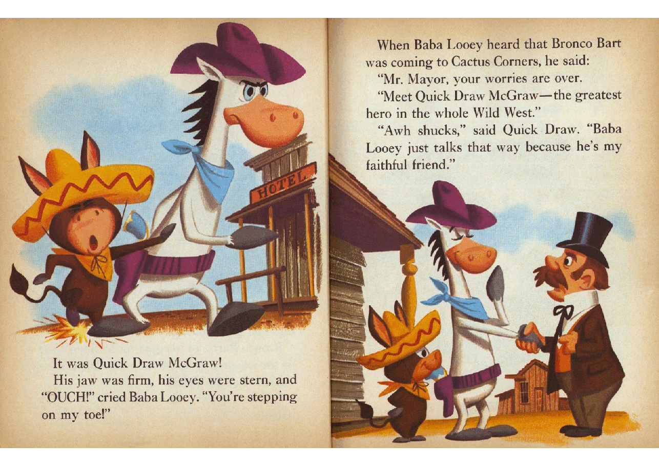 名家精选英语绘本Little Golden Book 0398 - Quick Draw McGraw (1960) (Freckled Derelict).pdf,第4页预览