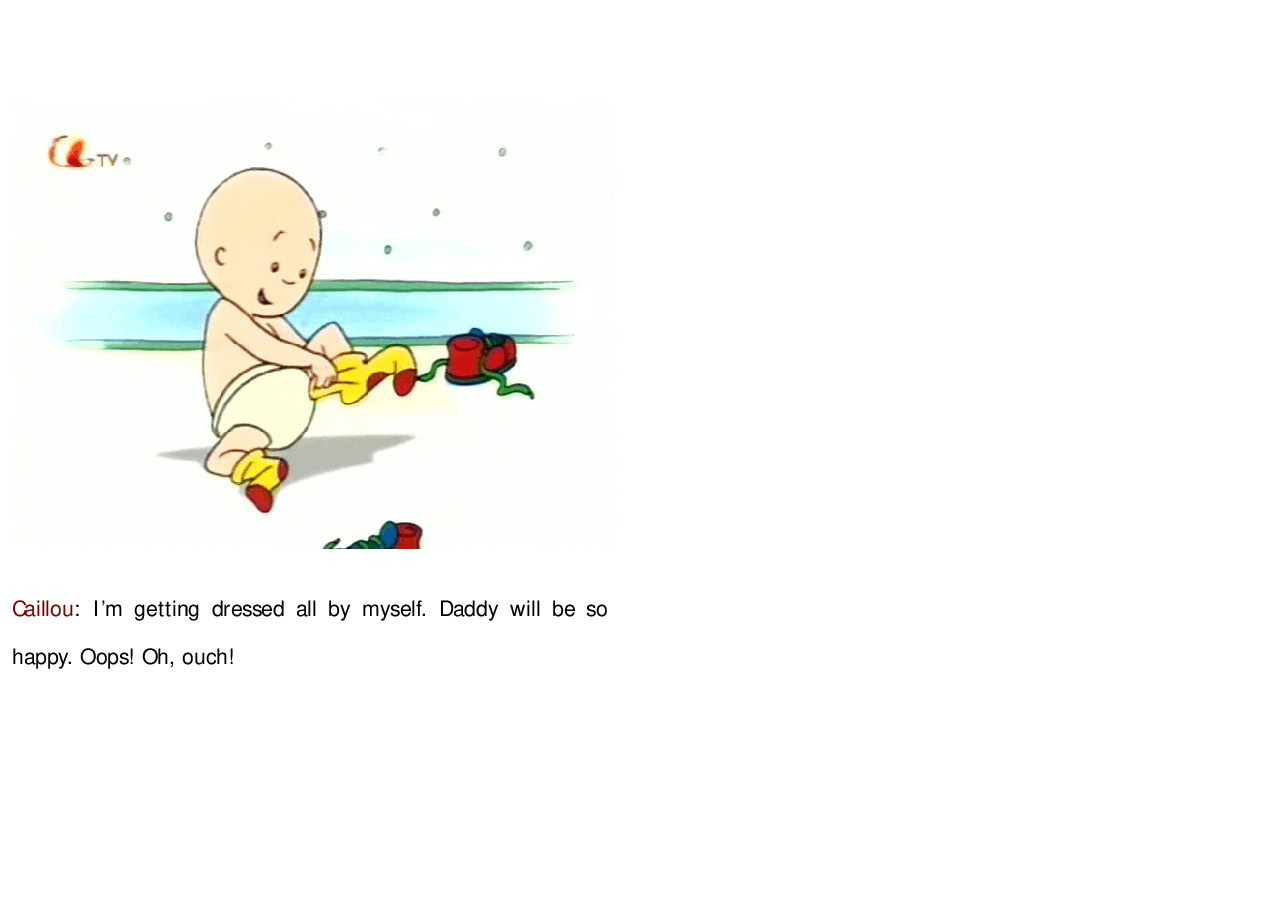 卡由英文绘本Caillou joins the circus.pdf,第4页预览