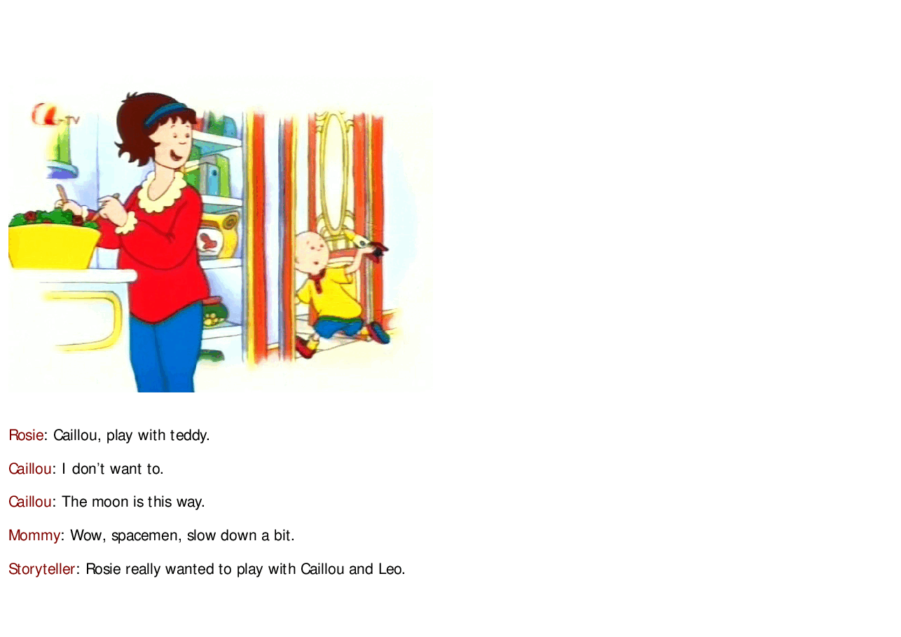 卡由英文绘本Caillou in space.pdf,第4页预览