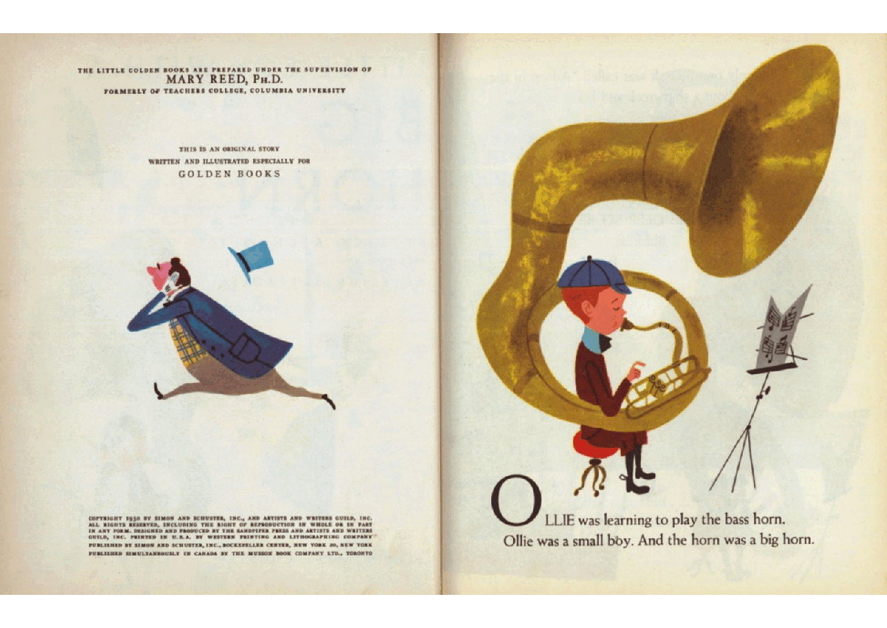 名家精选英语绘本Little Golden Book 0100 - Little Boy With a Big Horn (1950) (Freckled Derelict).pdf,第3页预览