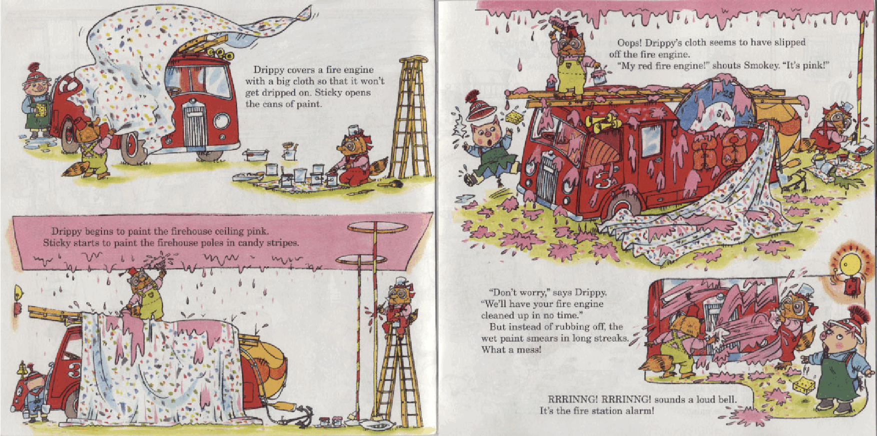 理查德斯凯瑞忙忙碌碌镇系列绘本16册[Richard_Scarry]A Day at the Fire Station.pdf，第4页预览