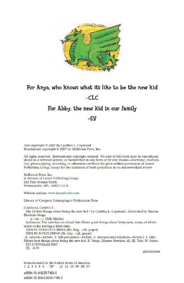 高清彩绘英文原版绘本The 15 Best Things About Being the New Kid.pdf,第4页预览