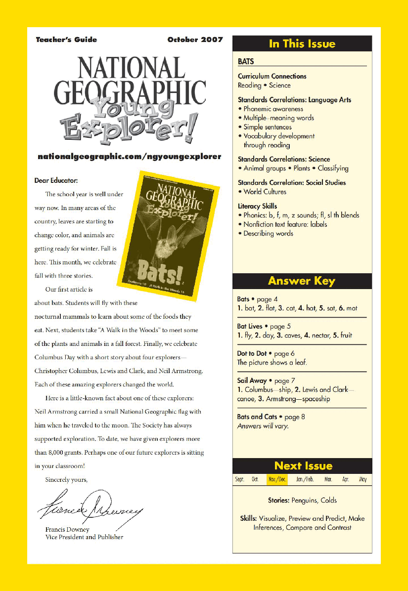美国国家地理幼儿版October_Young_Exp_teachers_guide.pdf,第1页预览