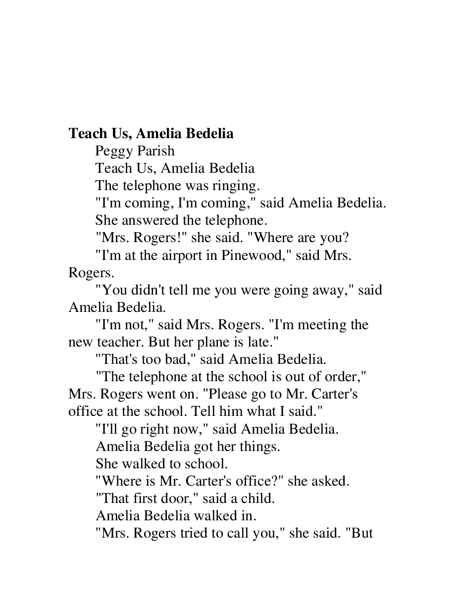 糊涂的女佣系列英文绘本Teach Us Amelia Bedelia - Peggy Parish.pdf,第2页预览