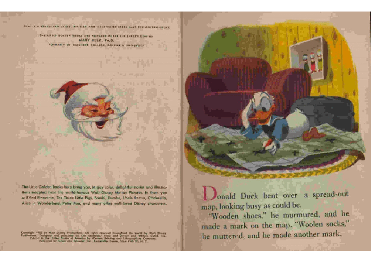 名家精选英语绘本A Little Golden Book D027 - Walt Disney's Donald Duck and Santa Claus (1952) (goldengems)(1).pdf,第3页预览