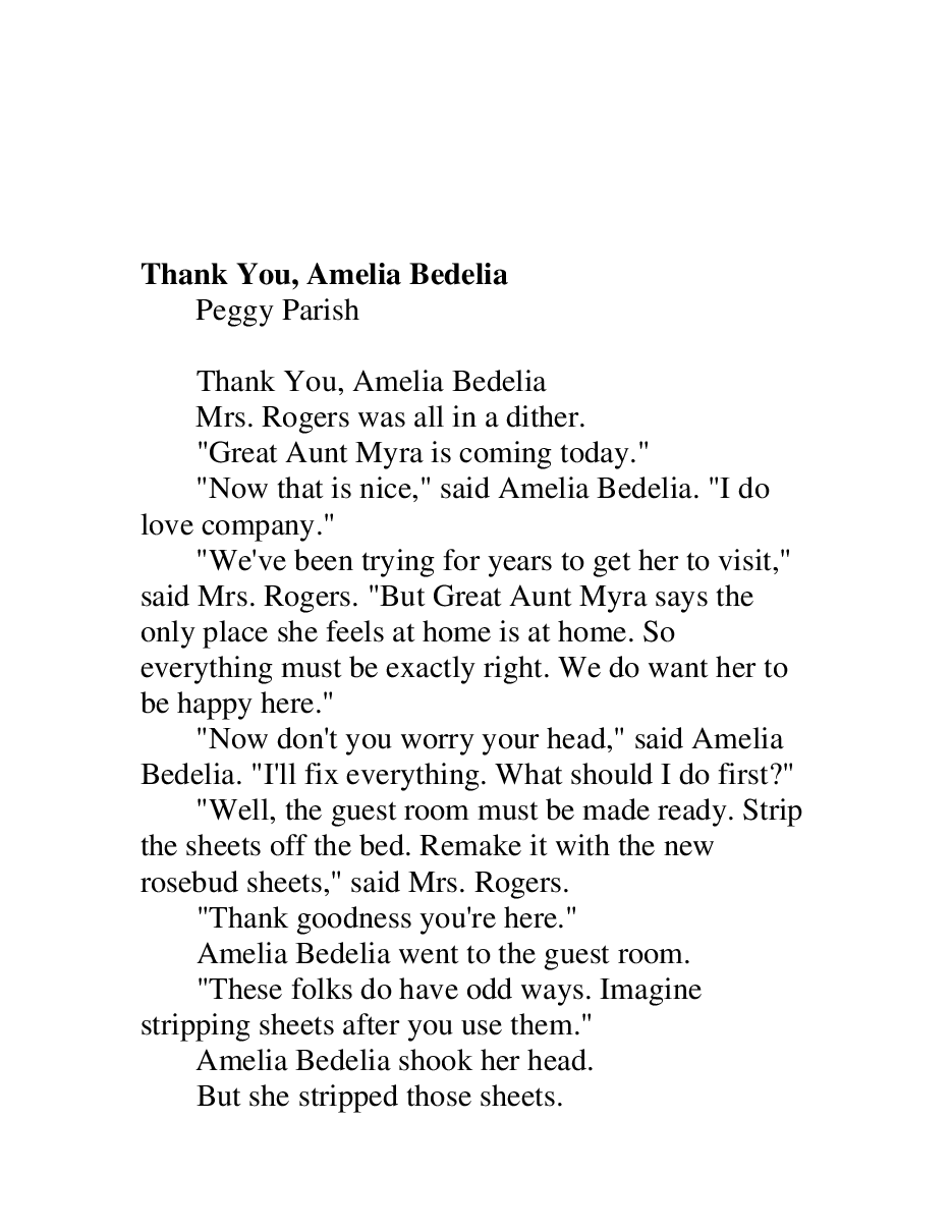 糊涂的女佣系列英文绘本Thank you, Amelia Bedelia - Peggy Parish.pdf，第2页预览