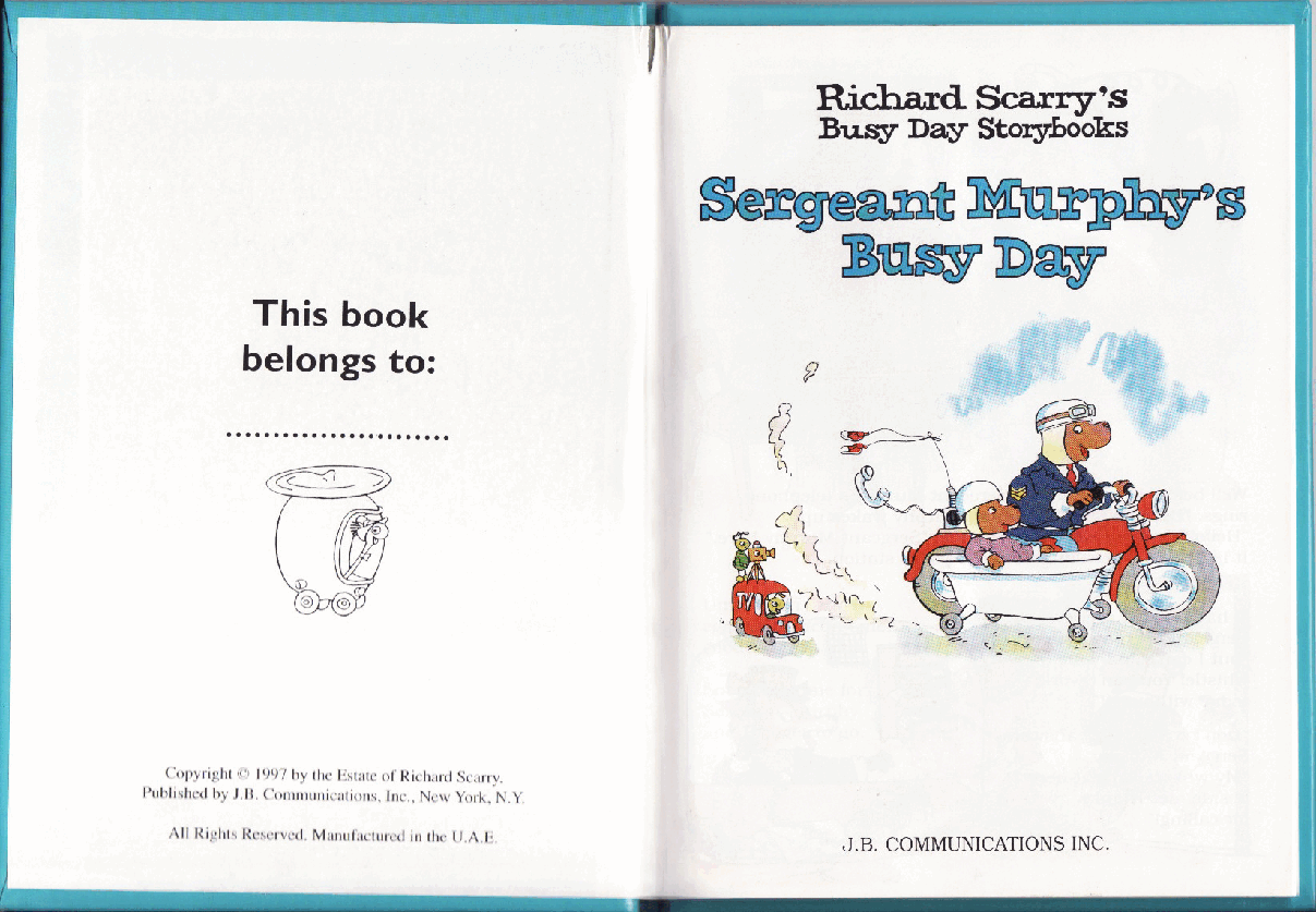 理查德斯凯瑞忙忙碌碌镇系列绘本16册[Richard Scarry]Sergeant Murphys Busy Day.pdf，第2页预览