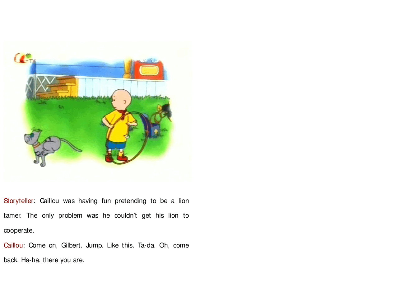 卡由英文绘本Caillou to the rescue.pdf,第2页预览