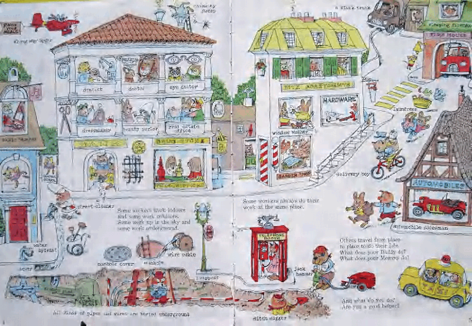 理查德斯凯瑞忙忙碌碌镇系列绘本16册[Richard_Scarry]What Do People Do All Day.pdf，第2页预览