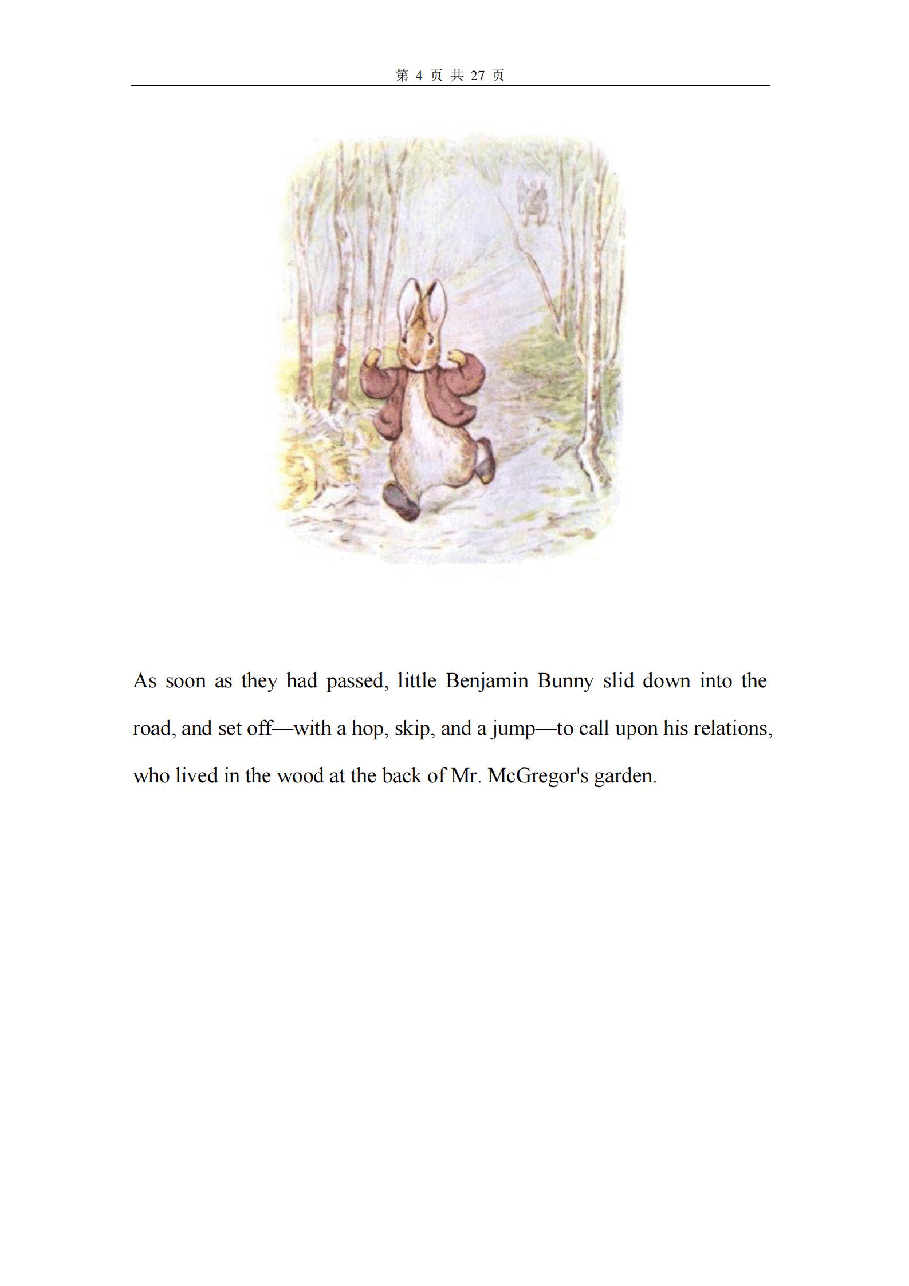 彼得兔系列英语绘本The Tale Of Benjamin Bunny.pdf,第4页预览