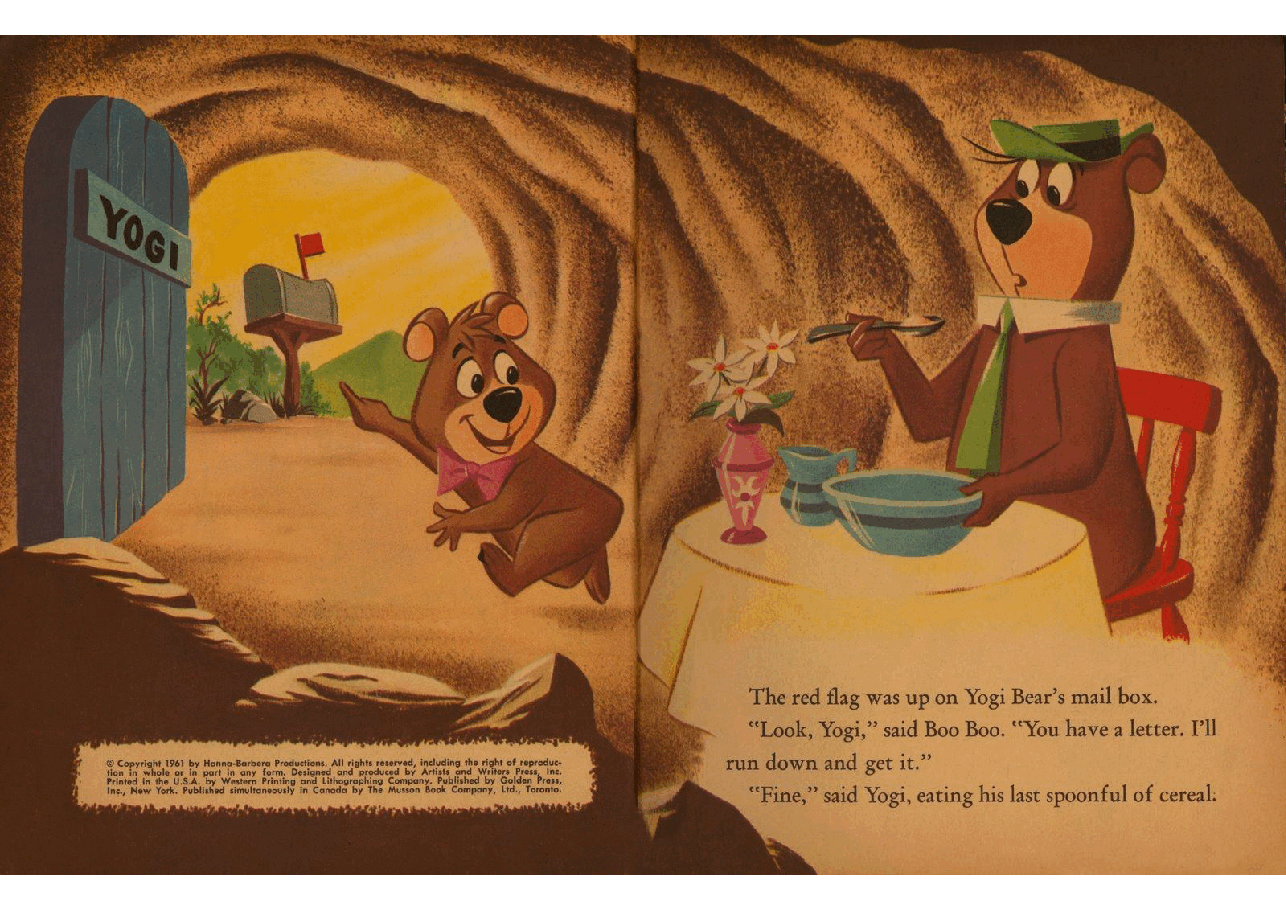名家精选英语绘本Little Golden Book 0433 - Hanna-Barbera's Yogi Bear - A Christmas Visit (1961) (goldengems).pdf,第3页预览