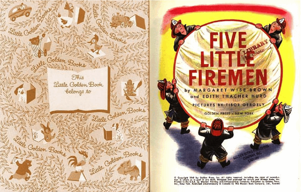 英语绘本A little Golden Books Five Little Fireman.pdf,第2页预览