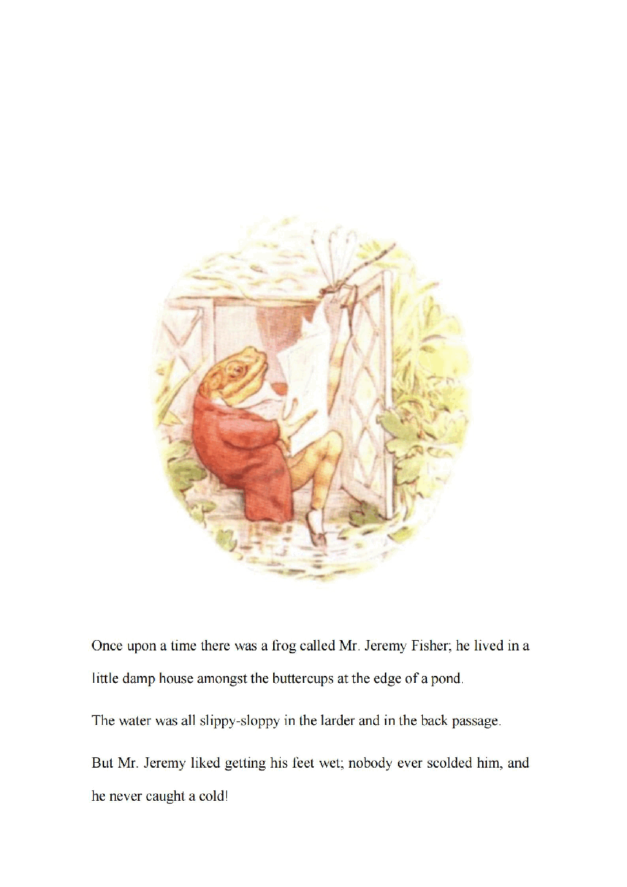 彼得兔系列英语绘本The Tale of Mr. Jeremy Fisher.pdf,第4页预览