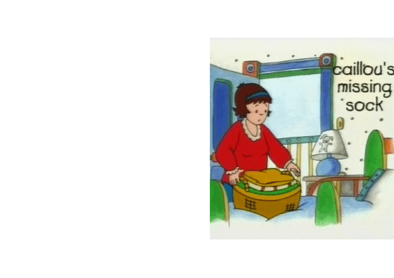 卡由英文绘本Caillou's missing sock.pdf,第1页预览