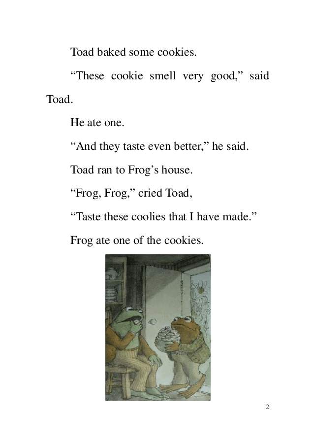 20本青蛙和蟾蜍英文绘本13 Cookies.pdf,第2页预览