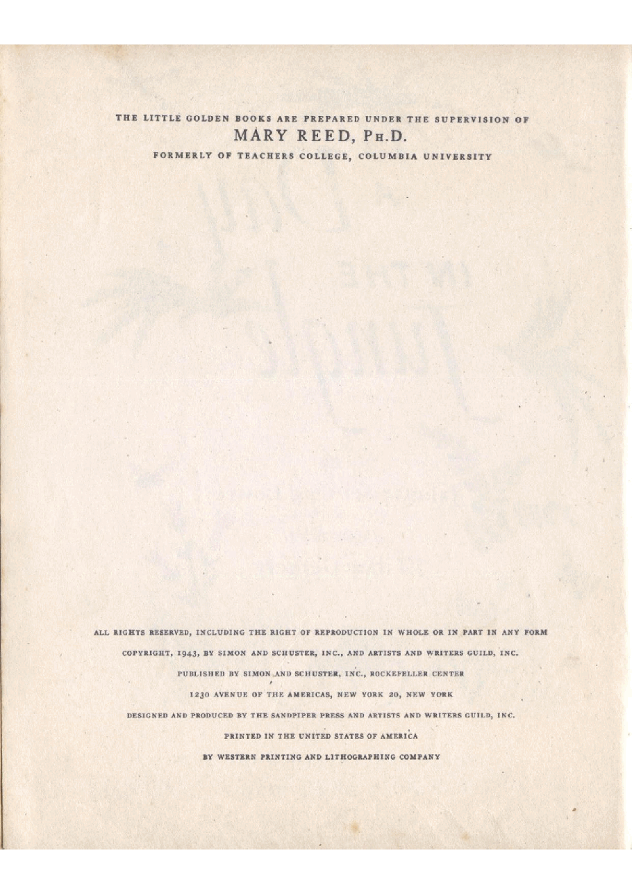 名家精选英语绘本A Day In The Jungle (Little Golden Book) (1943).pdf，第4页预览