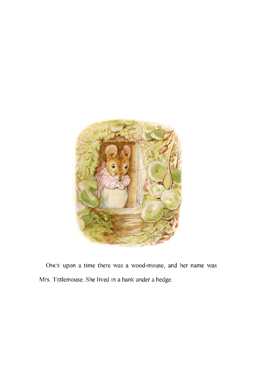 彼得兔系列英语绘本THE TALE OF MRS. TITTLEMOUSE.pdf，第4页预览