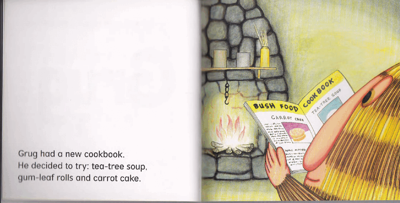 14本小草人系列英文绘本Grug_learns_to_cook.pdf,第4页预览