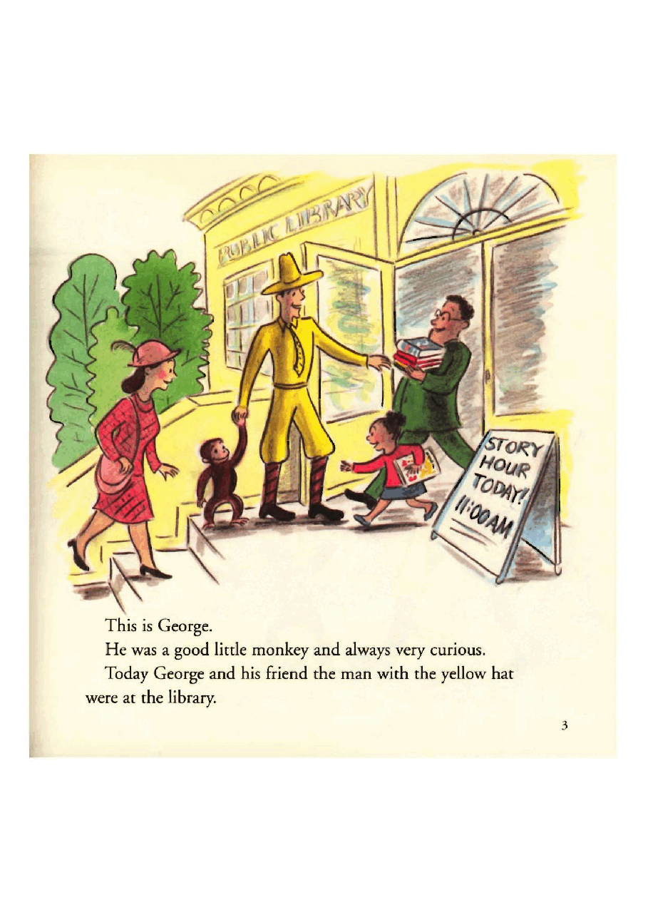 好奇的乔治英文绘本系列Curious George Visits the Library1.pdf,第3页预览