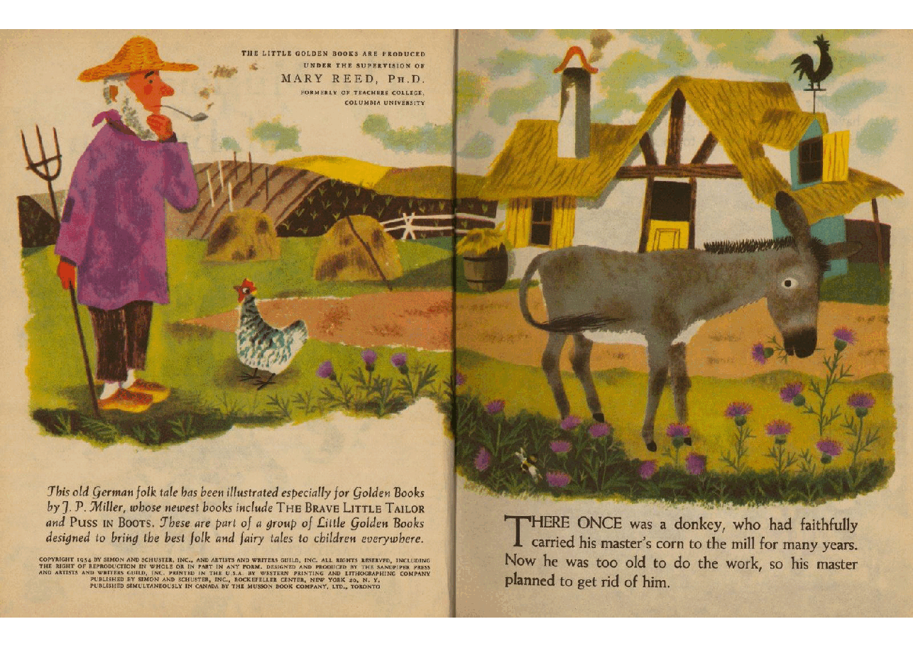 名家精选英语绘本Little Golden Book 0189 - The Musicians of Bremen (1954) (goldengems).pdf,第3页预览