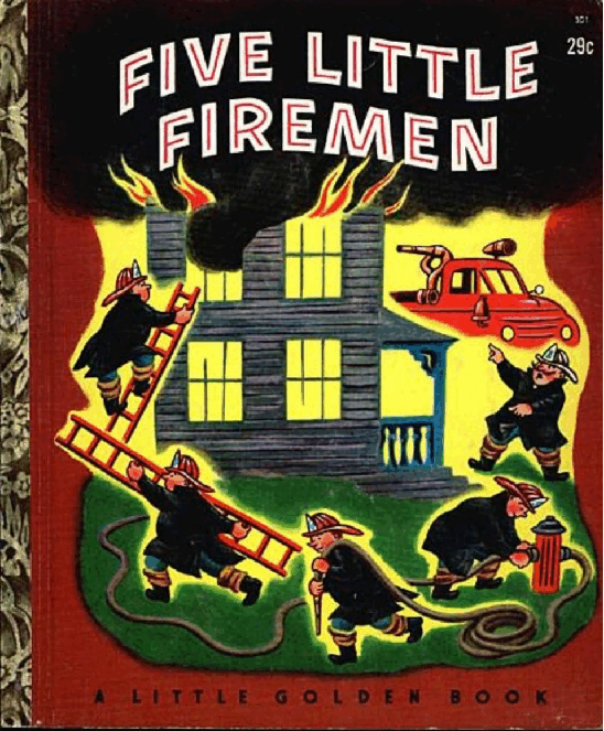 英语绘本A little Golden Books Five Little Fireman.pdf,第1页预览