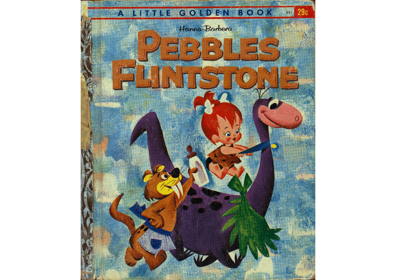 名家精选英语绘本Little Golden Book 0531 - Hanna-Barbera Pebbles Flintstone (1963) (Freckled Derelict).pdf,第1页预览