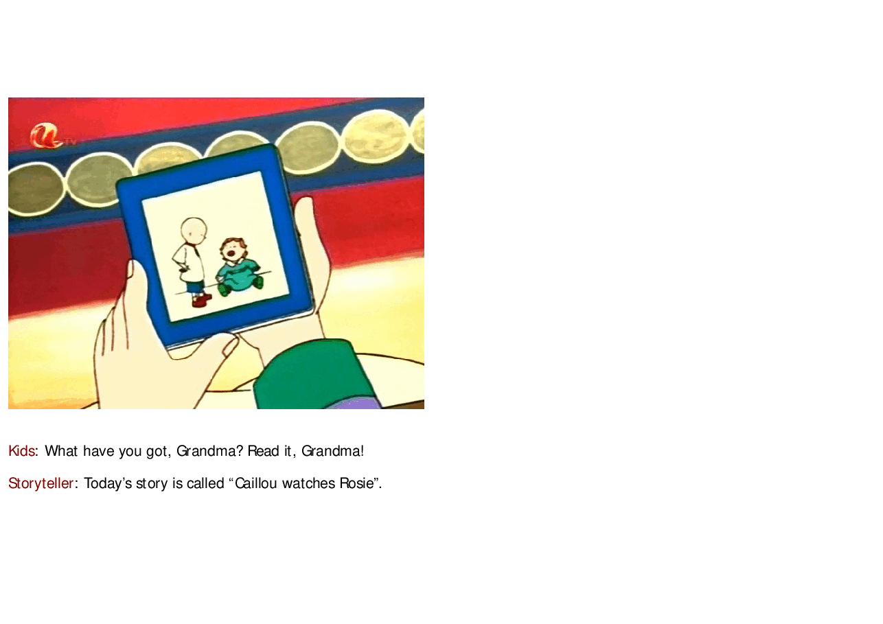 卡由英文绘本Caillou watches Rosie.pdf,第2页预览