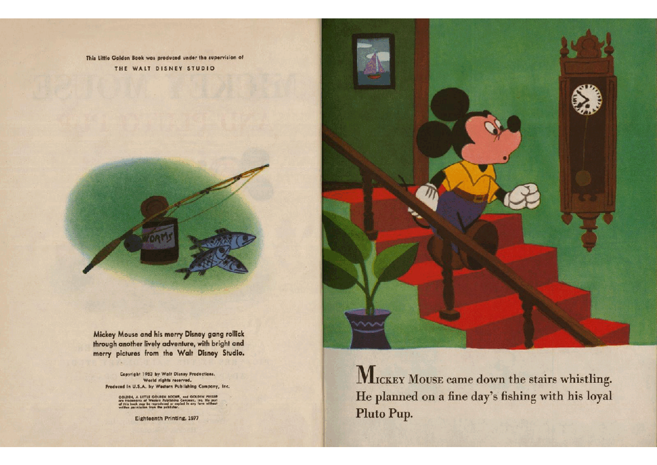 名家精选英语绘本A Little Golden Book D076 - Walt Disney's Mickey Mouse and Pluto Pup (1977) (goldengems).pdf,第3页预览
