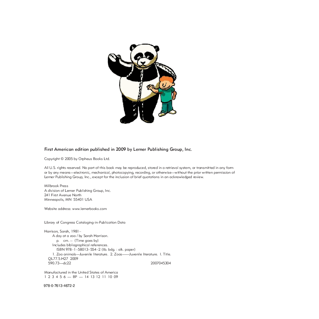 时间的流转英语绘本A Day at a Zoo.pdf，第4页预览