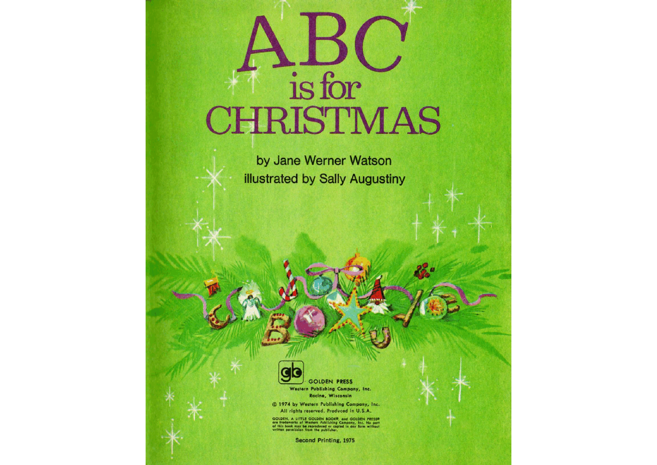 名家精选英语绘本Little Golden Book 0108 ABC Is For Christmas (1975).pdf,第3页预览