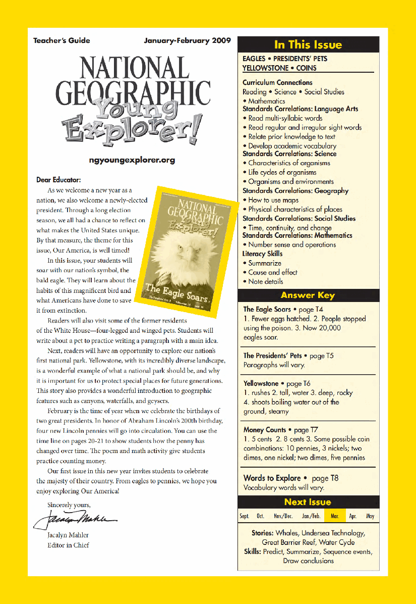 美国国家地理幼儿版january-young-explorer-teacher-guide.pdf,第1页预览