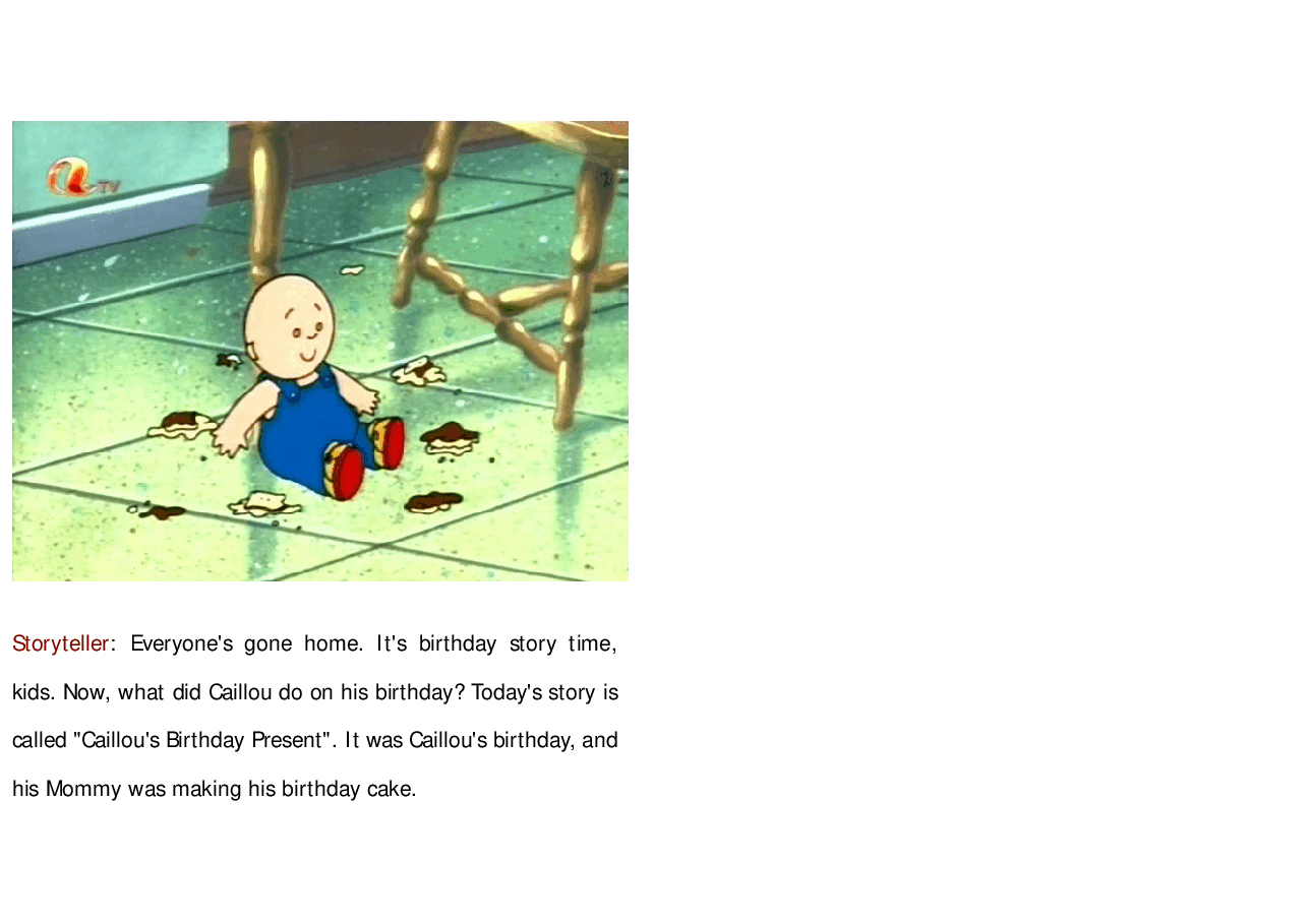 卡由英文绘本Caillou's birthday present.pdf,第2页预览