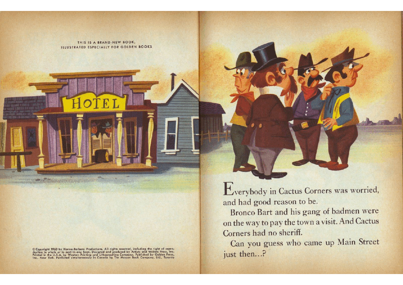 名家精选英语绘本Little Golden Book 0398 - Quick Draw McGraw (1960) (Freckled Derelict).pdf,第3页预览