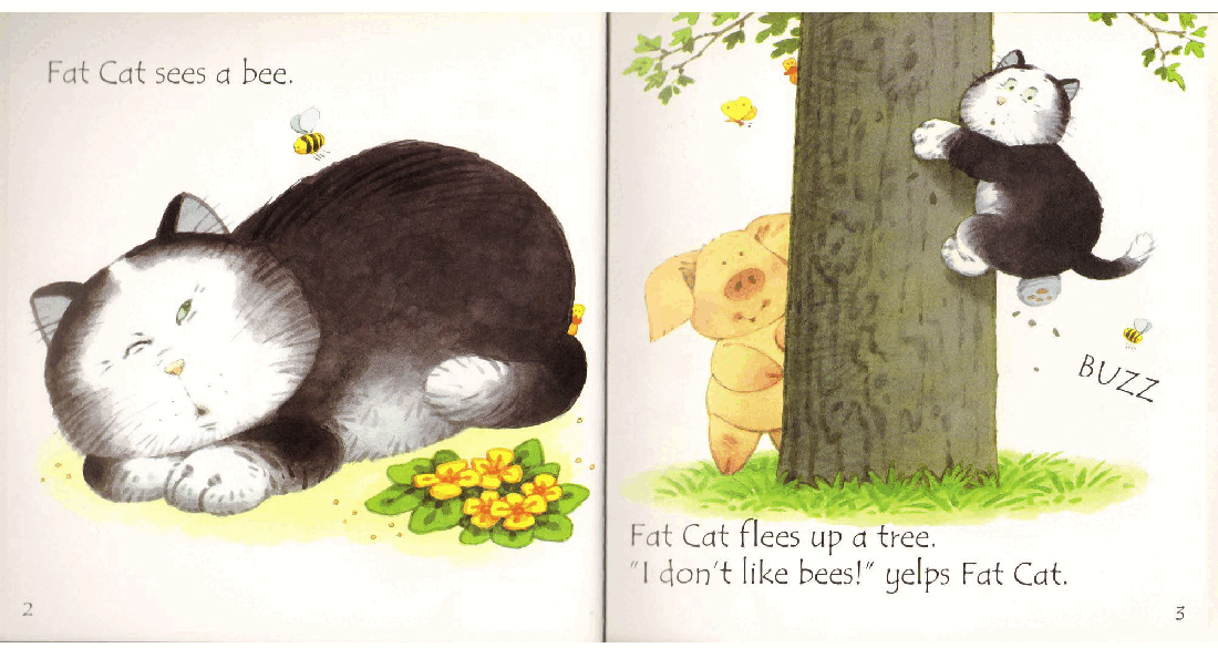 斯伯恩自然拼音fat cat on a mat 睡垫上的肥猫.pdf,第3页预览