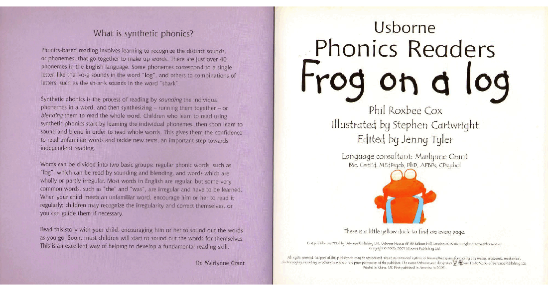斯伯恩自然拼音frog on a log.pdf,第2页预览