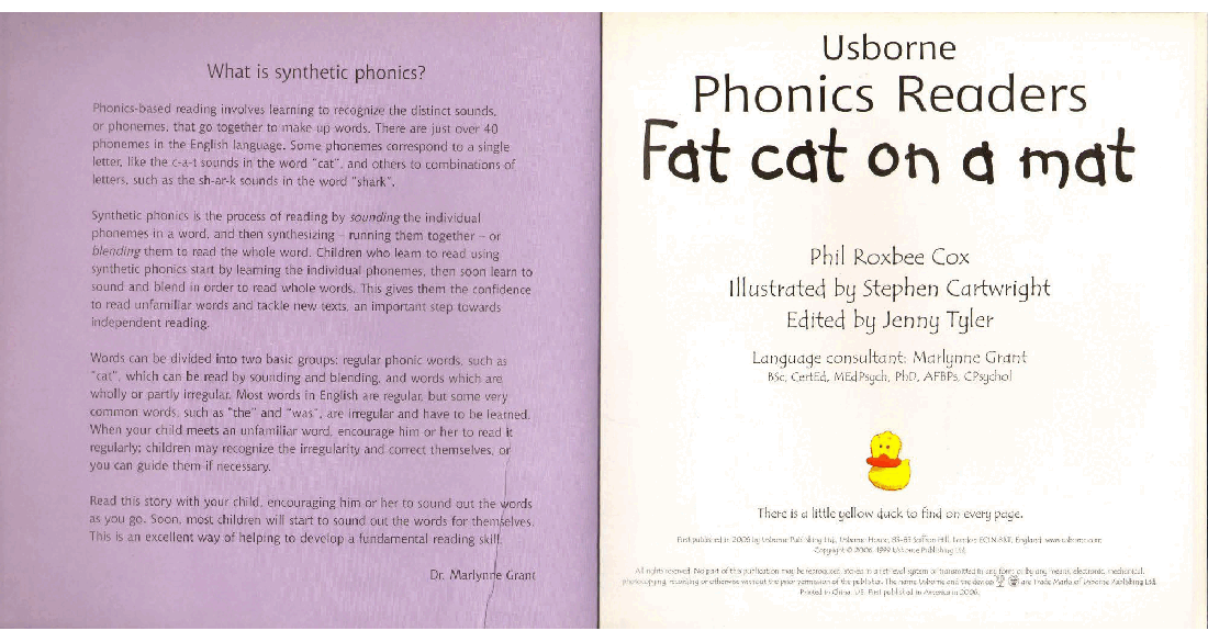斯伯恩自然拼音fat cat on a mat 睡垫上的肥猫.pdf,第2页预览