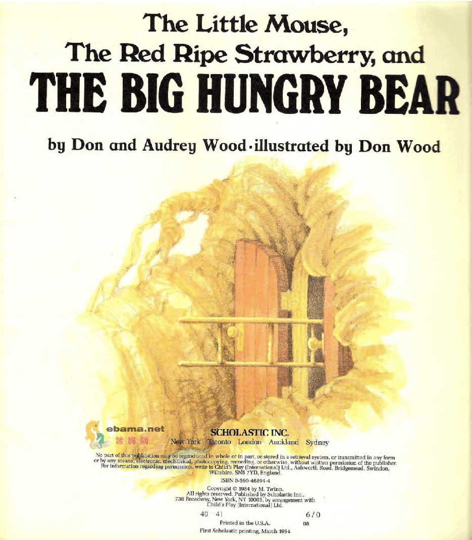 世界TOP50初级启蒙绘本The Little Mouse,The Red Ripe Strawberry,and THE BIG HUNGRY BEAR.pdf,第3页预览