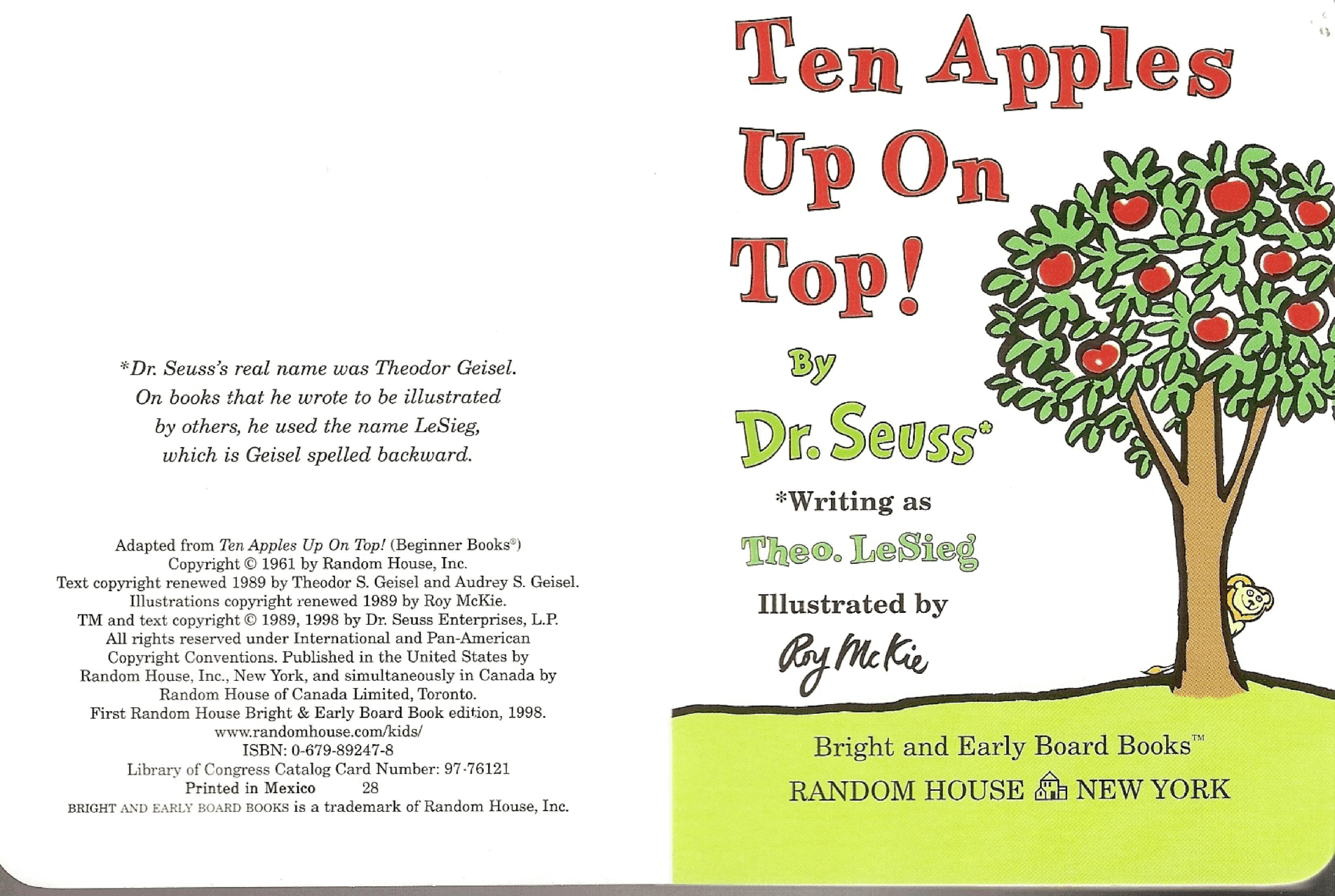 世界TOP绘本ten+apples+up+on+top.pdf,第1页预览