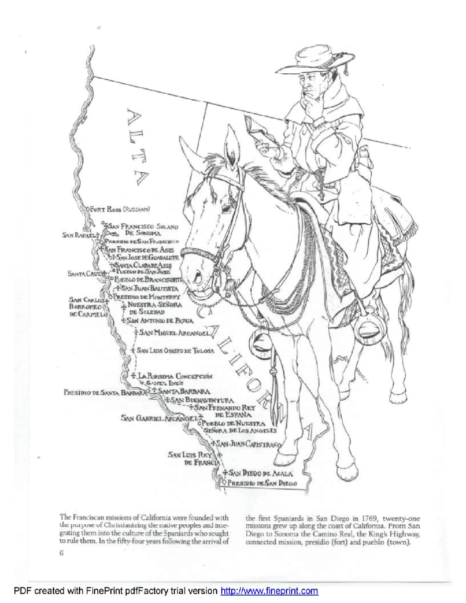 Dover Coloring Book - California Missions Coloring Book (LQ).pdf，第4页预览