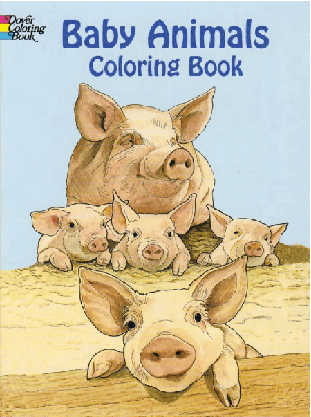Dover Coloring Book - Baby Animals Coloring Book (LQ).pdf,第1页预览
