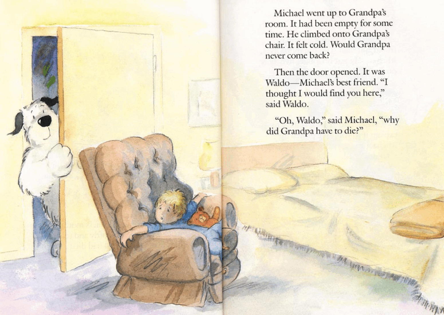 Waldo, Tell Me About Dying by Hans Wilhelm (childrensbooksforever).pdf,第4页预览
