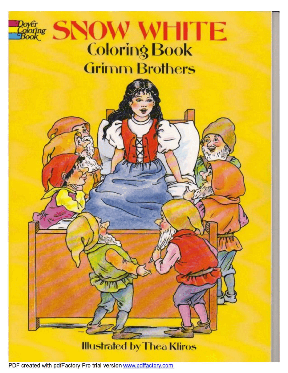 Dover Coloring Book - Snow White Coloring Book (LQ).pdf,第1页预览