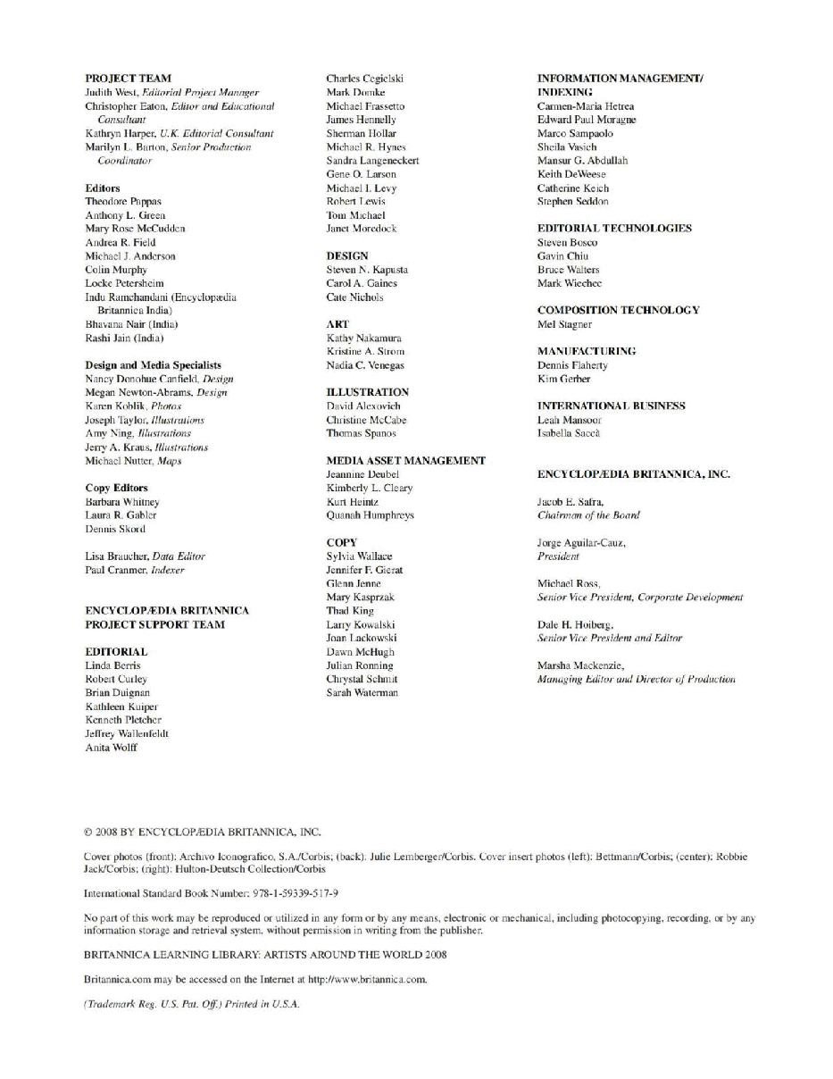 Britannica Learning Library 016 - Artists Around the World.pdf,第3页预览