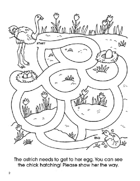 Dover Coloring Book - Zoo Animal Mazes.pdf，第3页预览