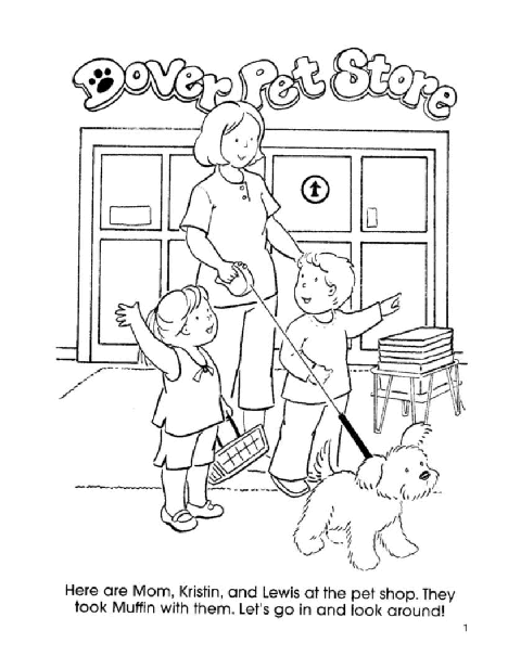Dover Coloring Book - At the Pet Shop .pdf,第2页预览