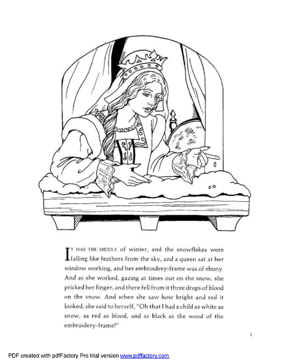 Dover Coloring Book - Snow White Coloring Book (LQ).pdf,第4页预览