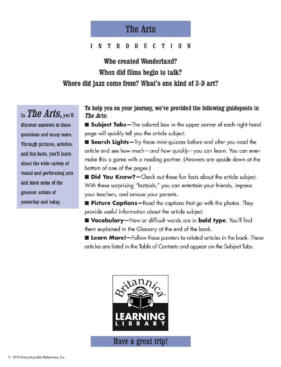Britannica Learning Library 005 - The Arts.pdf,第4页预览