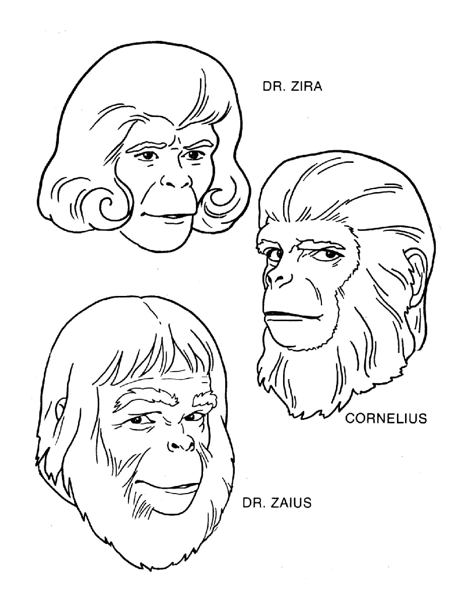 Planet Of The Apes Coloring Book - c4637.pdf，第3页预览