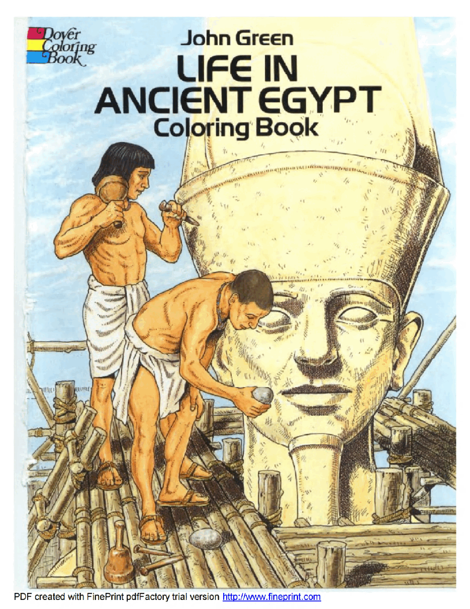 Dover Coloring Book - Life In Ancient Egypt Coloring Book (1989) (LQ).pdf,第1页预览
